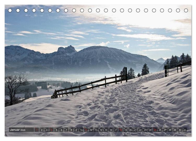 Produktbild: Ein Jahr im Allg&auml;u (Tischkalender 2026 DIN A5 quer), CALVENDO Monatskalender