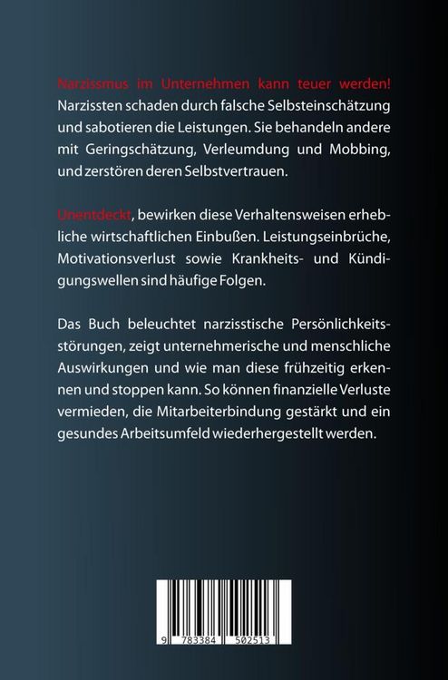 Produktbild: Narzissmus im Unternehmen