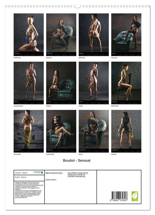 Produktbild: Boudoir - Sensual (hochwertiger Premium Wandkalender 2026 DIN A2 hoch), Kunstdruck in Hochglanz