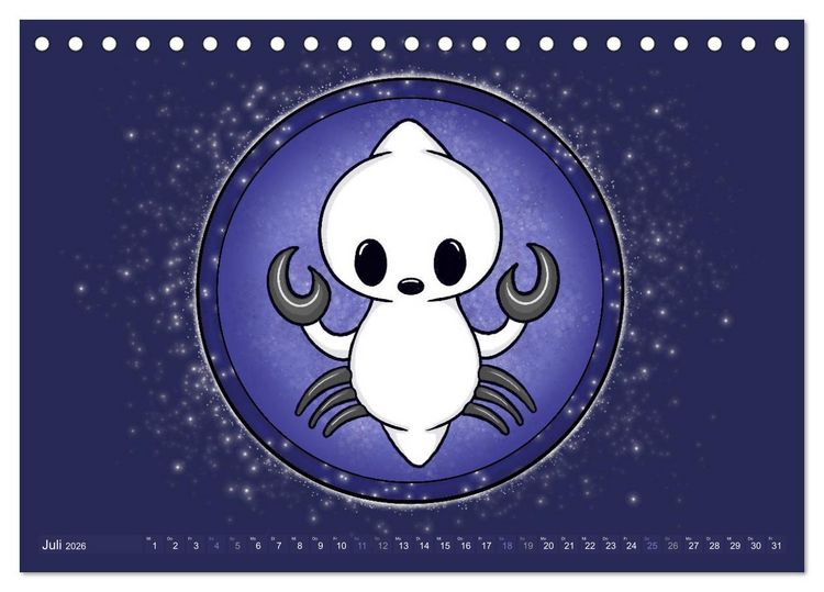 Produktbild: Geister Sternzeichen (Tischkalender 2026 DIN A5 quer), CALVENDO Monatskalender