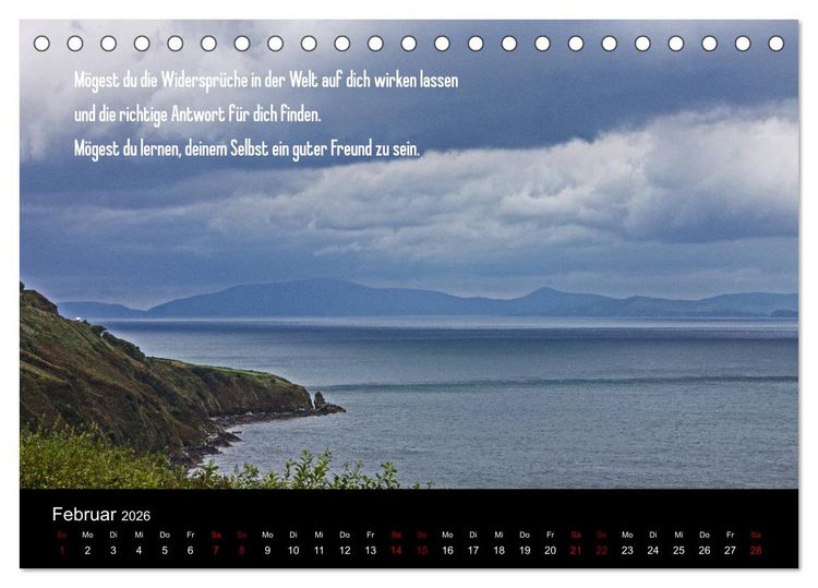 Produktbild: Irland - Irische Segensw&uuml;nsche (Tischkalender 2026 DIN A5 quer), CALVENDO Monatskalender