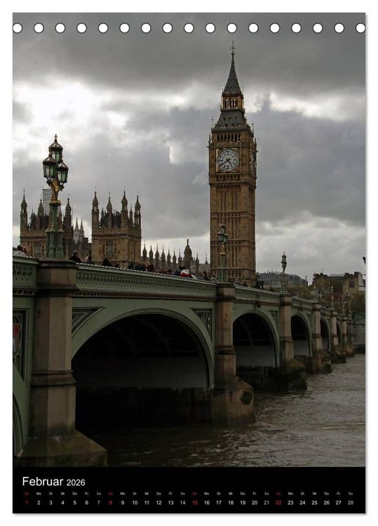 Produktbild: London - Impressionen (Tischkalender 2026 DIN A5 hoch), CALVENDO Monatskalender