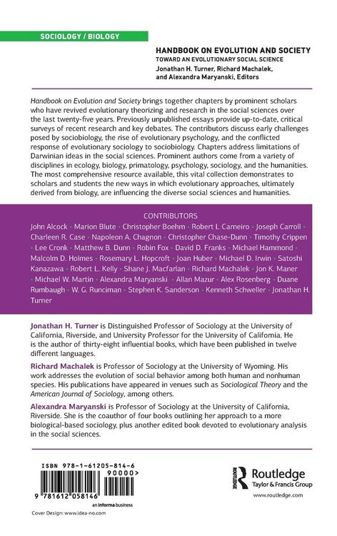 Produktbild: Handbook on Evolution and Society