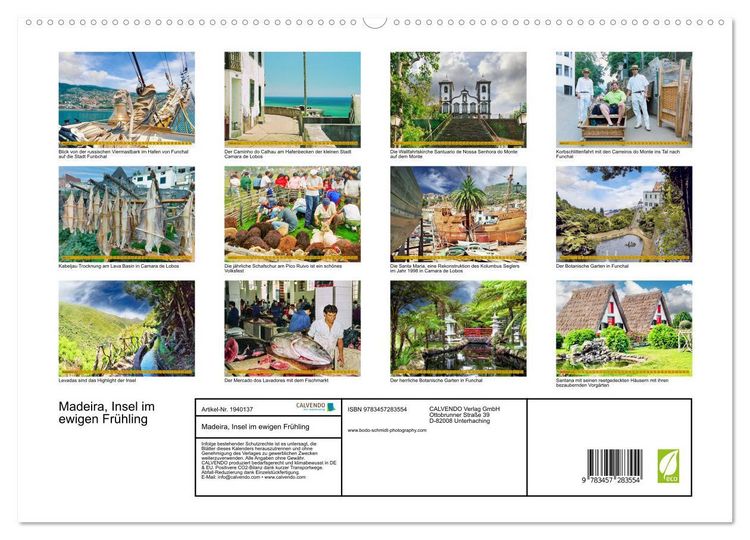 Produktbild: Madeira, Insel im ewigen Fr&uuml;hling (hochwertiger Premium Wandkalender 2026 DIN A2 quer), Kunstdruck in Hochglanz
