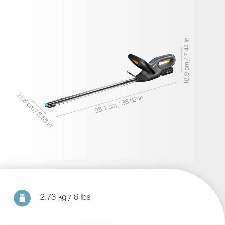 Produktbild: GARDENA Akku-Heckenschere EasyCut 55/18V P4A Ready-To-Use Set Akku Akku-Heckenschere 18 V Li-Ion 550 mm
