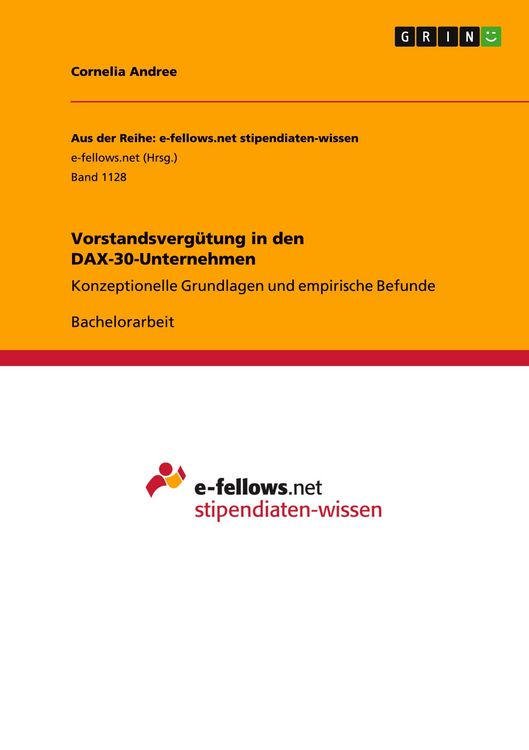 Produktbild: Vorstandsverg&uuml;tung in den DAX-30-Unternehmen