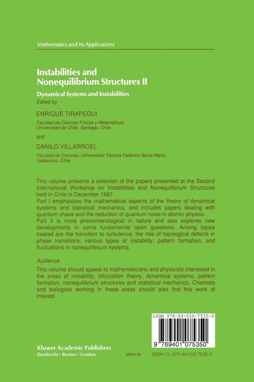 Produktbild: Instabilities and Nonequilibrium Structures II