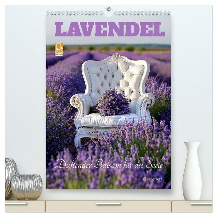 Produktbild: Lavendel (hochwertiger Premium Wandkalender 2026 DIN A2 hoch), Kunstdruck in Hochglanz
