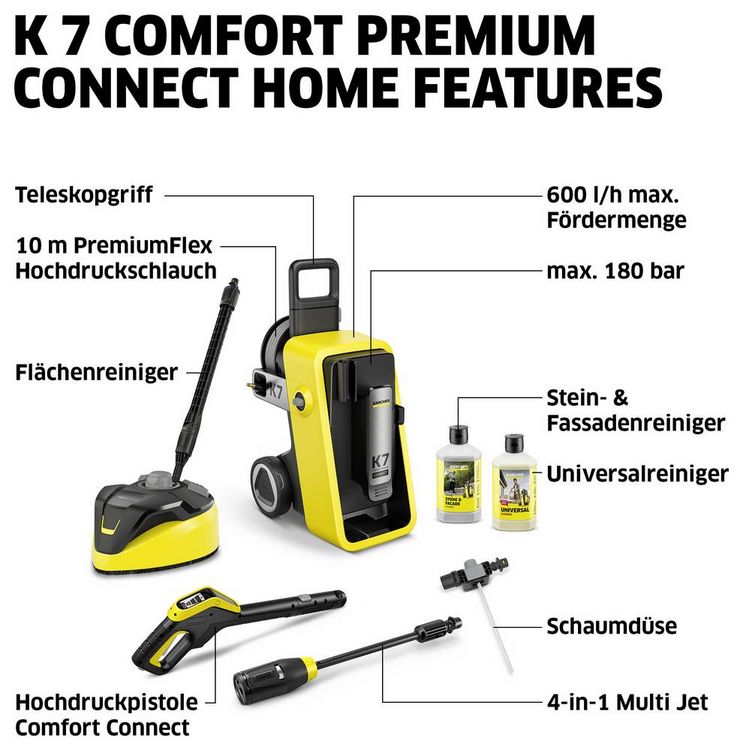 Produktbild: K&auml;rcher Home & Garden K 7 Comfort Premium Home Hochdruckreiniger 180 bar Kaltwasser