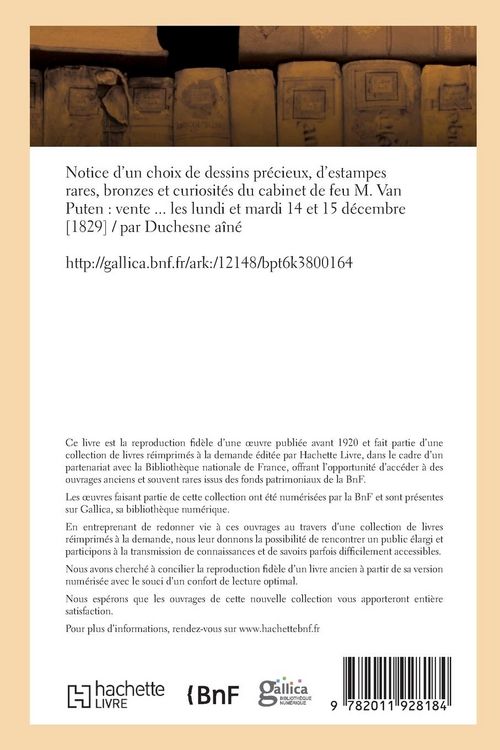 Produktbild: Choix de Dessins Pr&eacute;cieux, d'Estampes Rares, Bronzes Et Curiosit&eacute;s Du Cabinet de Feu M. Van Puten