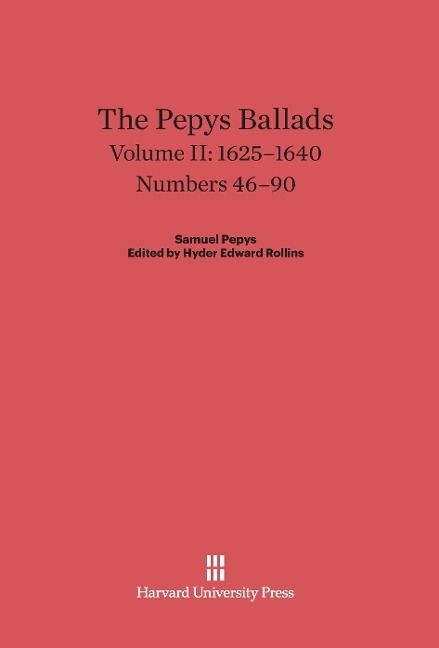 Produktbild: The Pepys Ballads, Volume II, (1625-1640)