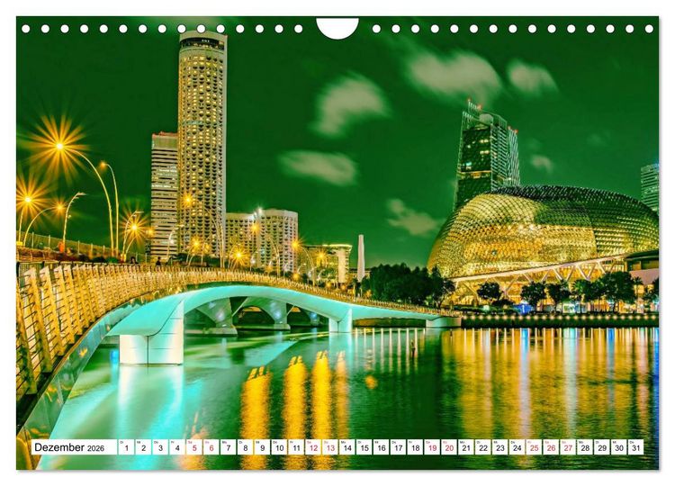 Produktbild: Singapur - faszinierende Stadt (Wandkalender 2026 DIN A4 quer), CALVENDO Monatskalender