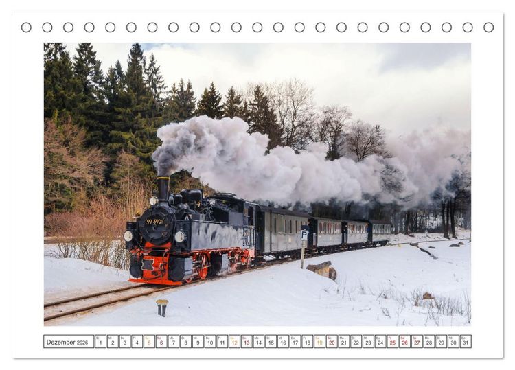 Produktbild: Museumsbahnen auf Tour (Tischkalender 2026 DIN A5 quer), CALVENDO Monatskalender