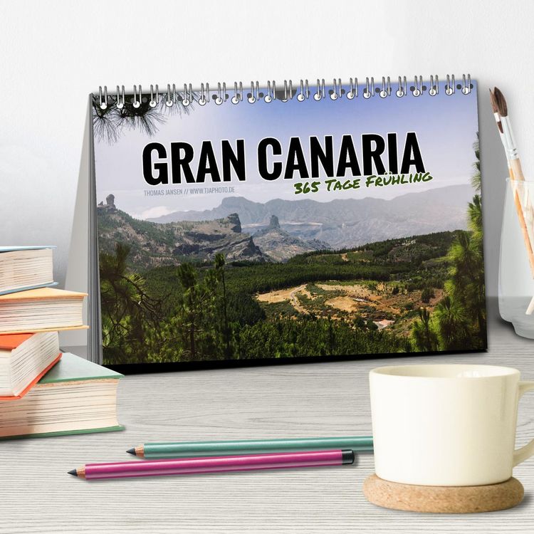 Produktbild: Gran Canaria - 365 Tage Fr&uuml;hling (Tischkalender 2026 DIN A5 quer), CALVENDO Monatskalender