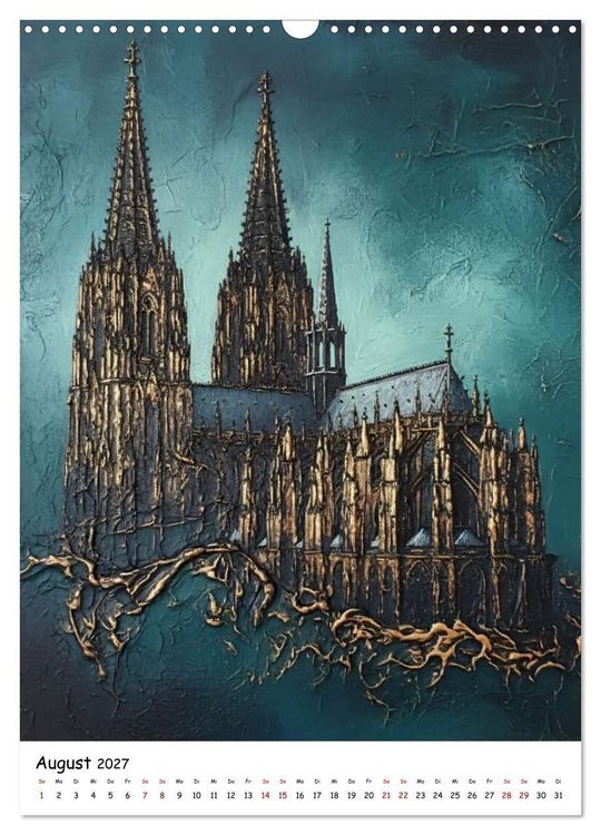 Produktbild: K&ouml;lner Dom-Impressionen: Eine k&uuml;nstlerische Reise (Wandkalender 2027 DIN A3 hoch), CALVENDO Monatskalender