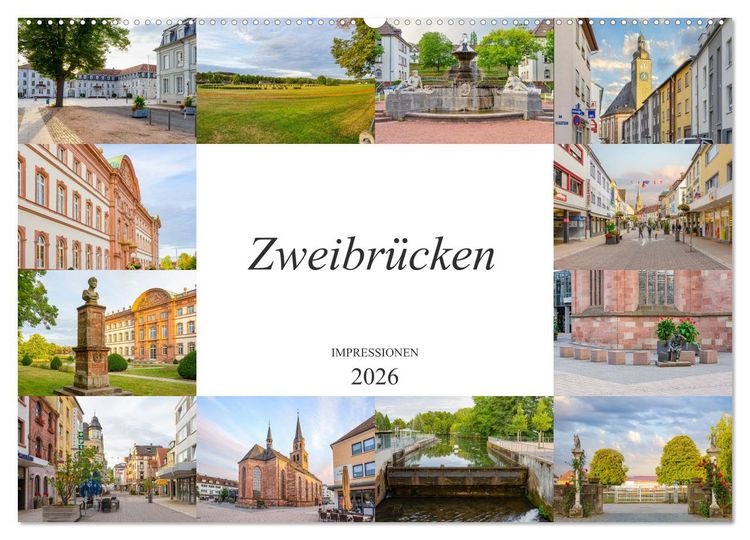 Produktbild: Zweibr&uuml;cken Impressionen (Wandkalender 2026 DIN A2 quer), CALVENDO Monatskalender