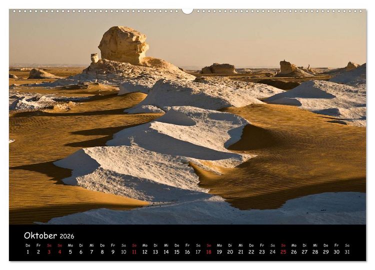 Produktbild: Weisse W&uuml;ste &Auml;gypten (Wandkalender 2026 DIN A2 quer), CALVENDO Monatskalender