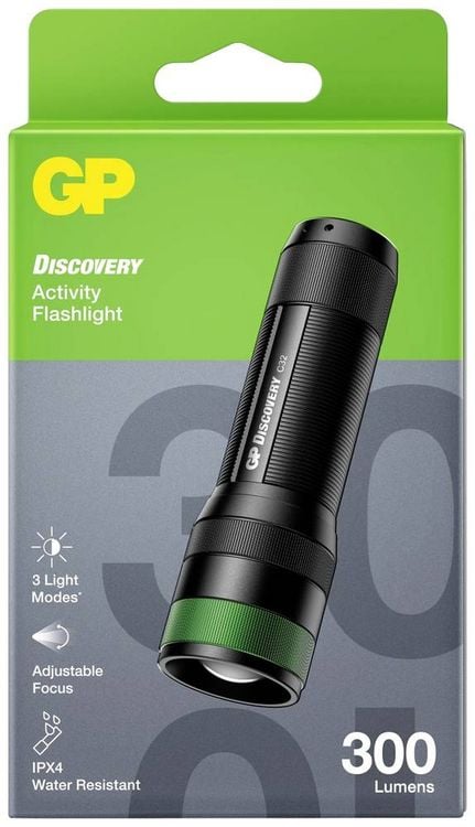 Produktbild: GP Discovery GPDISFLC32BK874 LED Taschenlampe batteriebetrieben 300lm 15h 120.5g