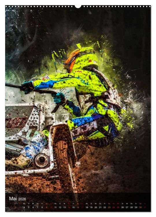 Produktbild: Motocross Seitenwagen - einfach cool (hochwertiger Premium Wandkalender 2026 DIN A2 hoch), Kunstdruck in Hochglanz