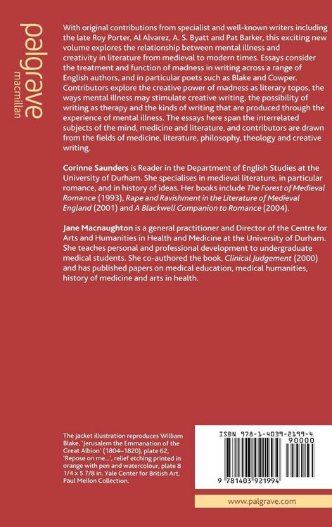 Produktbild: Madness and Creativity in Literature and Culture