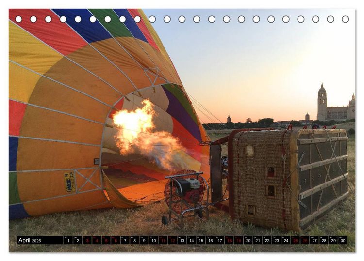 Produktbild: Ballonfahrt - Faszination und Abenteuer (Tischkalender 2026 DIN A5 quer), CALVENDO Monatskalender