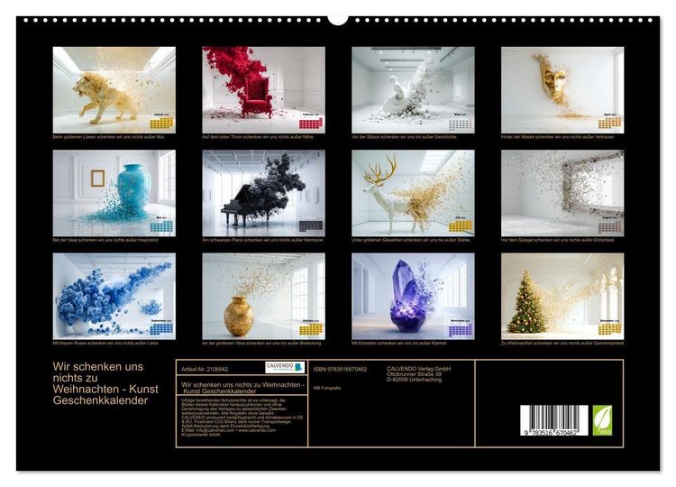 Produktbild: Wir schenken uns nichts zu Weihnachten - Kunst Geschenkkalender (hochwertiger Premium Wandkalender 2026 DIN A2 quer), Kunstdruck in Hochglanz