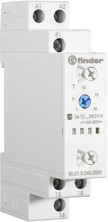 Produktbild: Finder 80.01.0.240.0000 80.01.0.240.0000 Zeitrelais Multifunktional 1 St. Zeitbereich: 24 h (max) 1 Wechsler