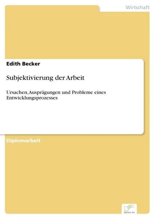 Produktbild: Subjektivierung der Arbeit