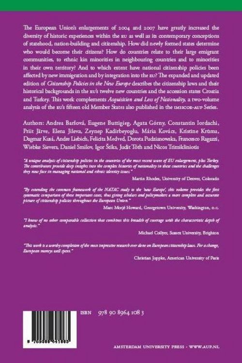 Produktbild: Citizenship Policies in the New Europe