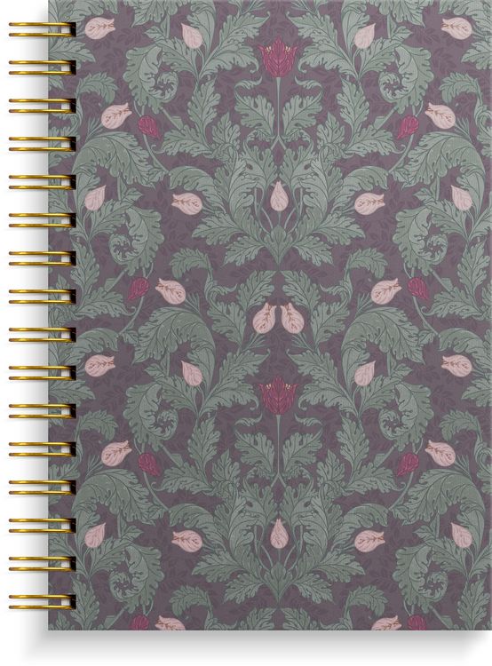 Produktbild: Burde Notizbuch A5 burgundy flowers
