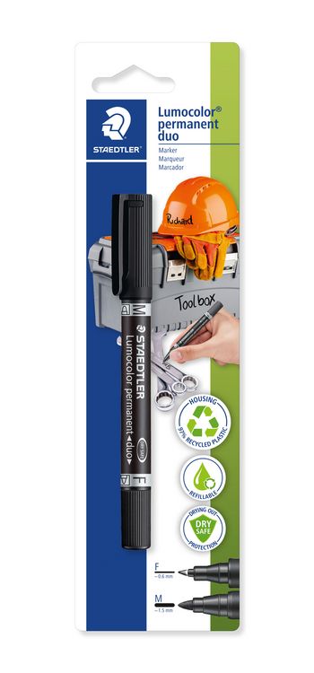 Produktbild: STAEDTLER Universalstift Lumocolor&reg; Duo Permanent Heimwerker mit zwei Rundspitzen