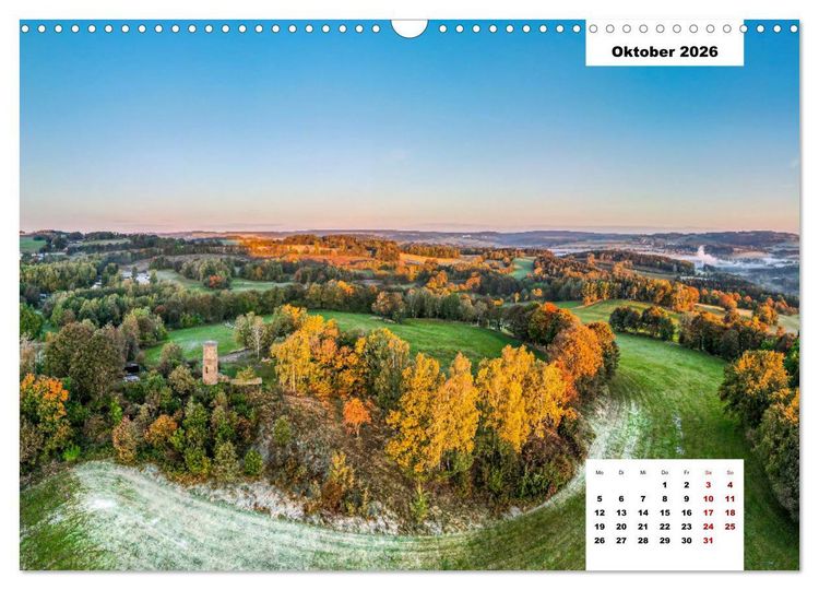 Produktbild: Unser Erzgebirge von oben (Wandkalender 2026 DIN A3 quer), CALVENDO Monatskalender