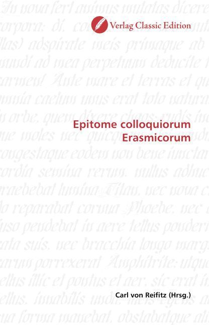 Produktbild: Epitome colloquiorum Erasmicorum