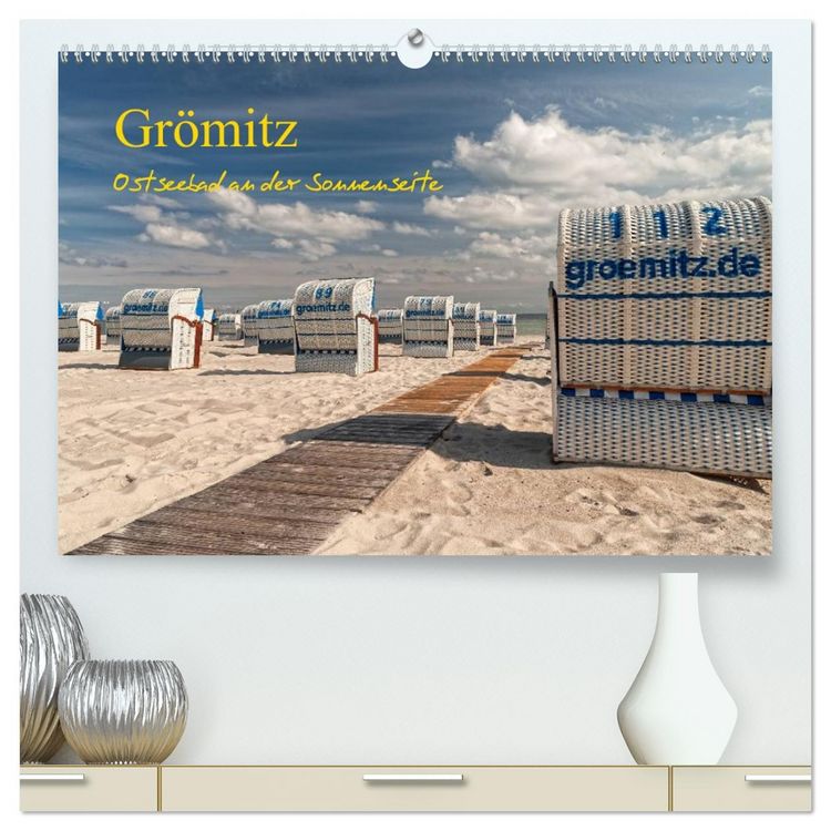 Produktbild: Gr&ouml;mitz - Ostseebad an der Sonnenseite (hochwertiger Premium Wandkalender 2026 DIN A2 quer), Kunstdruck in Hochglanz