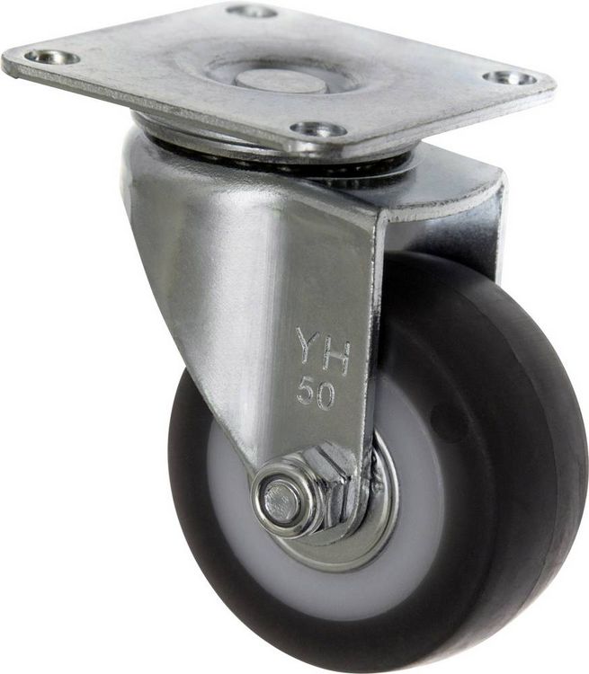 Produktbild: TOOLCRAFT TO-5137866 Lenkrolle mit Anschraubplatte 50mm TPR Tragf&auml;higkeit (max.): 50kg