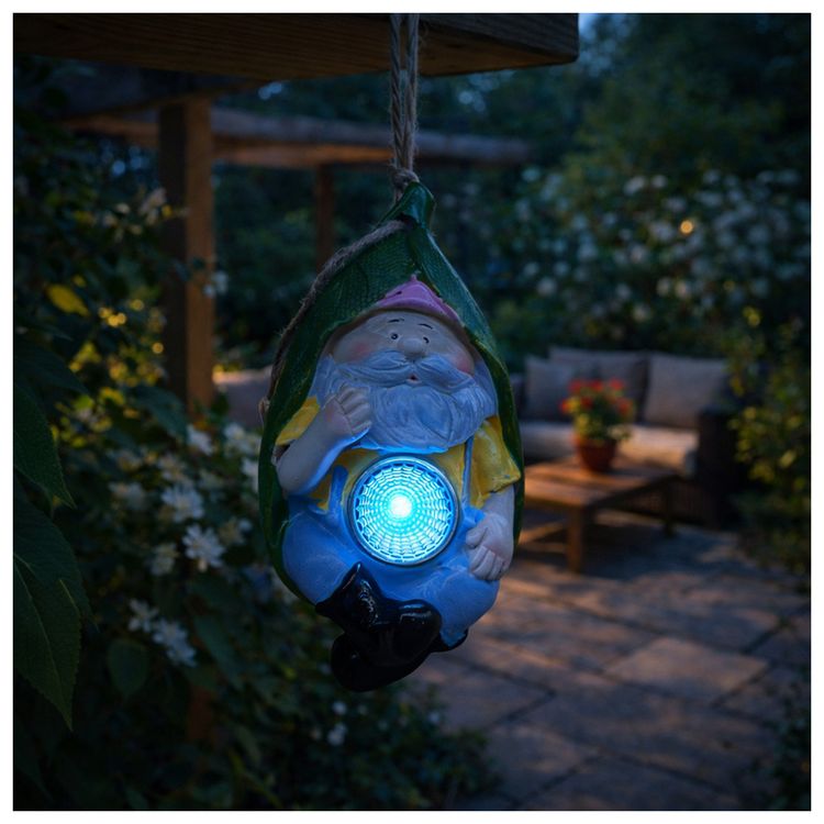 Produktbild: HTI-Living Solar-Gartenfigur zum H&auml;ngen Zwerg Solar-Gartenfigur zum H&auml;ngen Zwerg