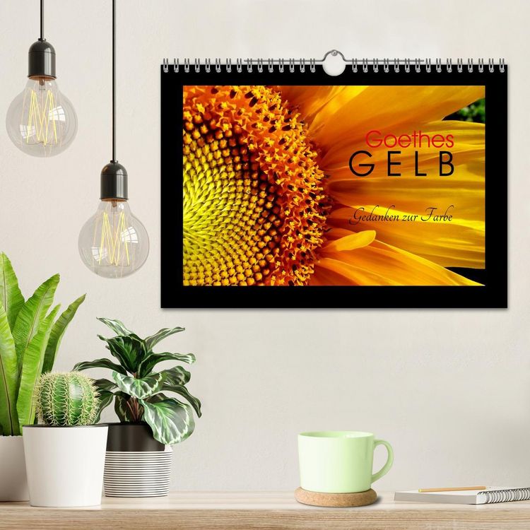 Produktbild: Goethes Gelb Gedanken zur Farbe (Wandkalender 2026 DIN A4 quer), CALVENDO Monatskalender