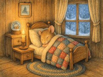 Produktbild: CALVENDO Puzzle Winternachtstraum der kleinen Maus | 1000 Teile Lege-Gr&ouml;&szlig;e 64x48cm Foto-Puzzle f&uuml;r gl&uuml;ckliche Stunden