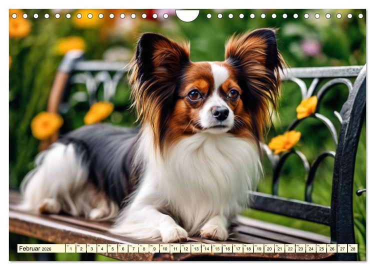 Produktbild: Papillon - bringt jedes Herz zum Schmelzen (Wandkalender 2026 DIN A4 quer), CALVENDO Monatskalender