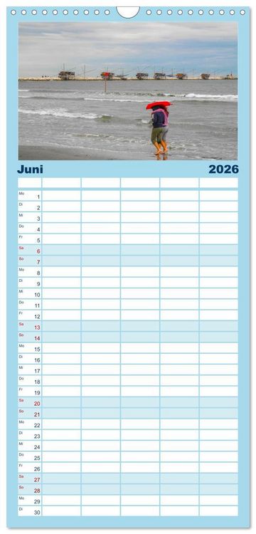 Produktbild: Familienplaner 2026 - ItalienReise Venedig Chioggia Comacchio mit 5 Spalten (Wandkalender, 21 x 45 cm) CALVENDO