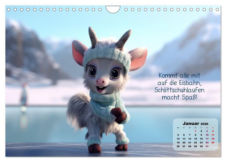 Produktbild: Ziegenkinder haben das ganze Jahr Spa&szlig; (Wandkalender 2026 DIN A4 quer), CALVENDO Monatskalender