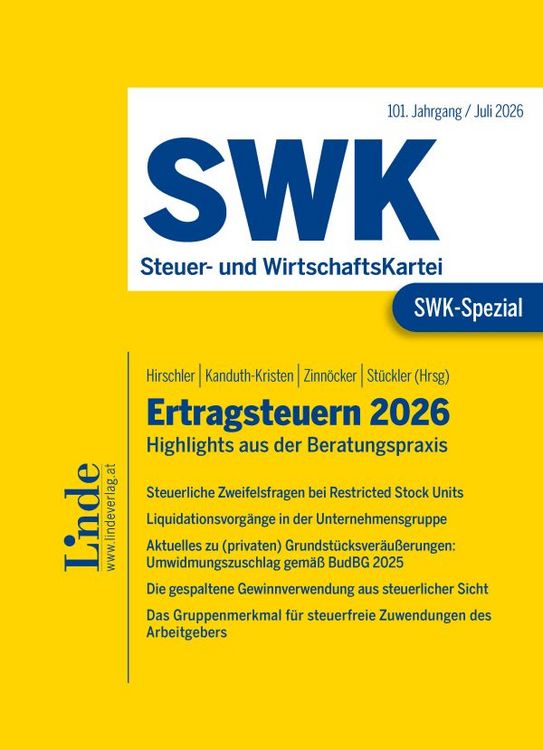 Produktbild: SWK-Spezial Ertragsteuern 2026