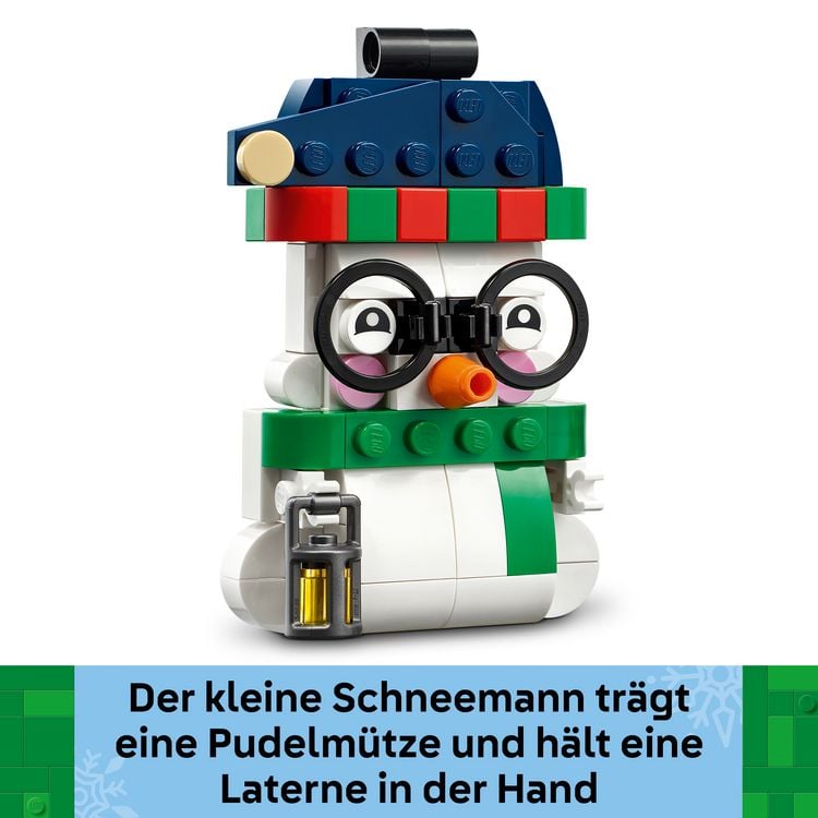 Produktbild: LEGO Deko-Schneem&auml;nner Modellbausatz zum Aufstellen oder als Deko 40812