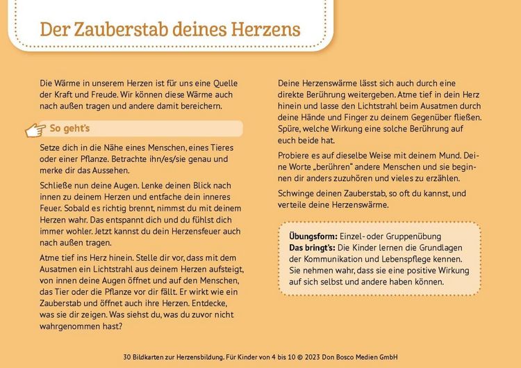 Produktbild: 30 Bildkarten zur Herzensbildung