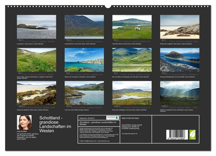 Produktbild: Schottland - grandiose Landschaften im Westen (hochwertiger Premium Wandkalender 2026 DIN A2 quer), Kunstdruck in Hochglanz