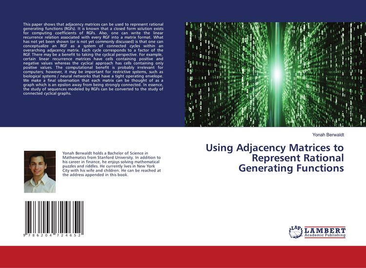 Produktbild: Using Adjacency Matrices to Represent Rational Generating Functions