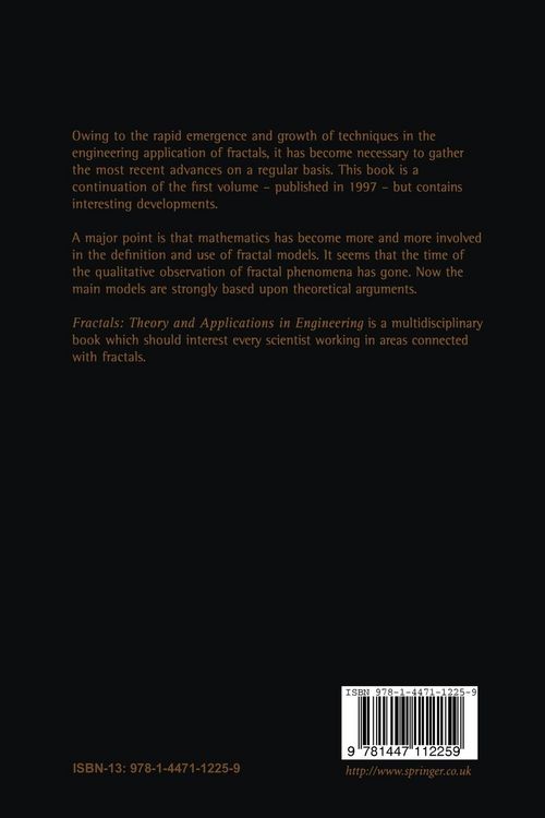 Produktbild: Fractals: Theory and Applications in Engineering