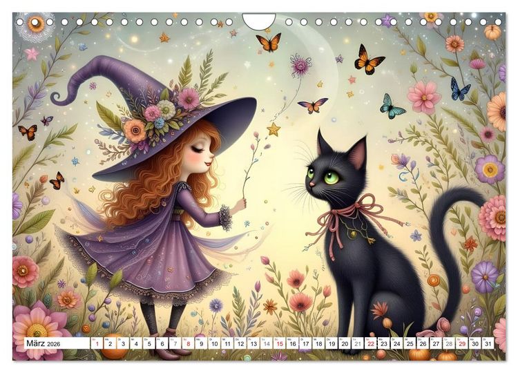 Produktbild: Luna, die kleine Zauberhexe (Wandkalender 2026 DIN A4 quer), CALVENDO Monatskalender