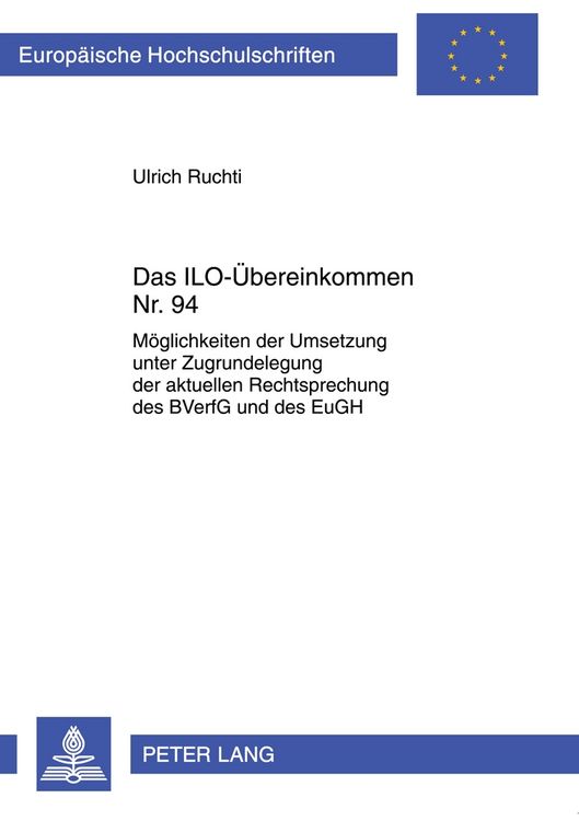 Produktbild: Das ILO-&Uuml;bereinkommen Nr. 94