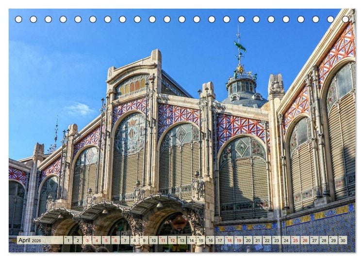 Produktbild: Valencia - sehenswert bei Tag und bei Nacht (Tischkalender 2026 DIN A5 quer), CALVENDO Monatskalender